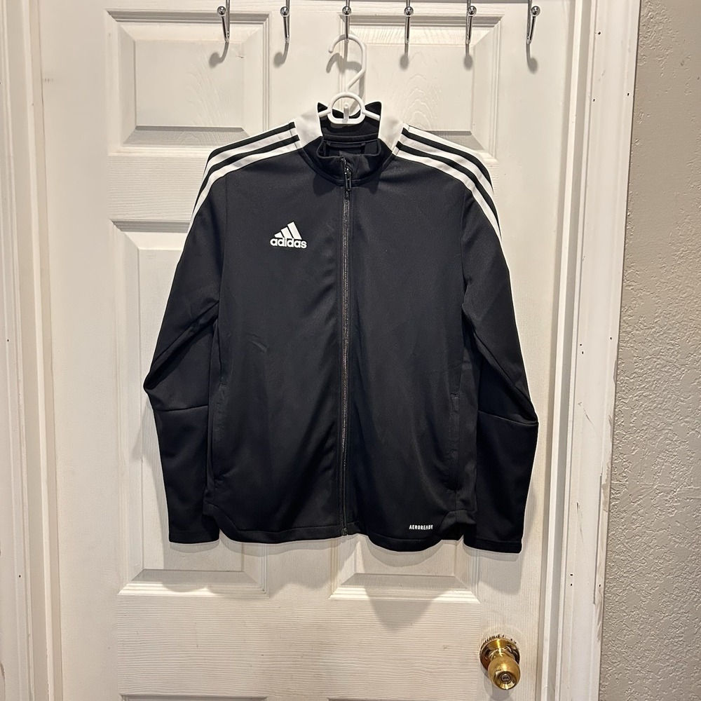 Adidas Kids Tiro 21 Track Jacket Black White Aeroready Primegreen Youth Large‎ L